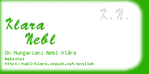 klara nebl business card